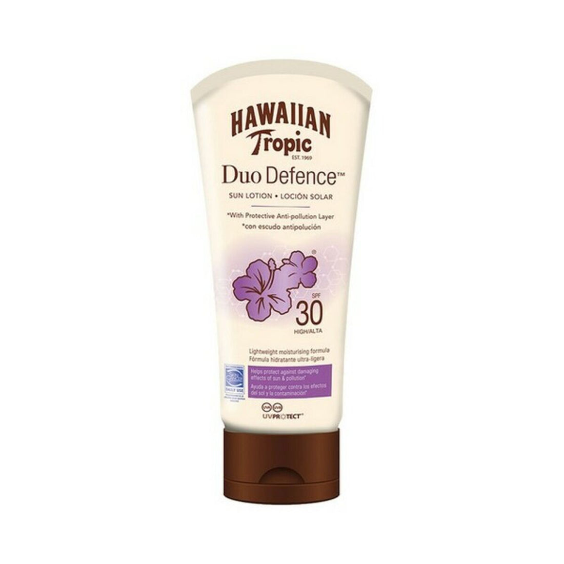 Sonnenschutzcreme für das Gesicht Duo Defense Hawaiian Tropic (Unisex) (180 ml)